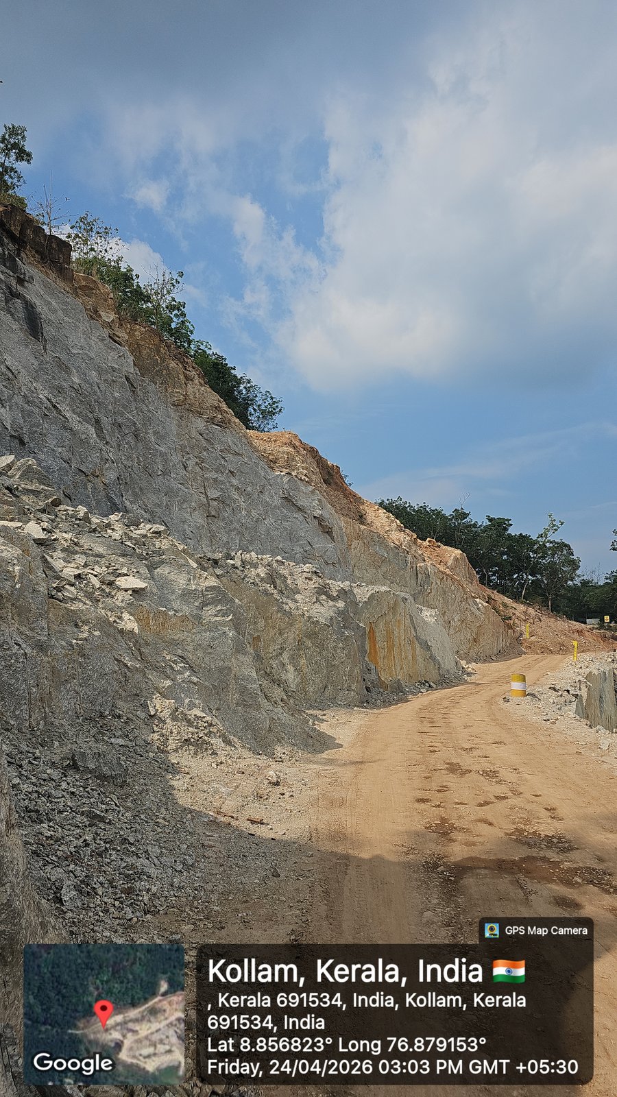 Majestic wide terraced active quarry face representing operational excellence